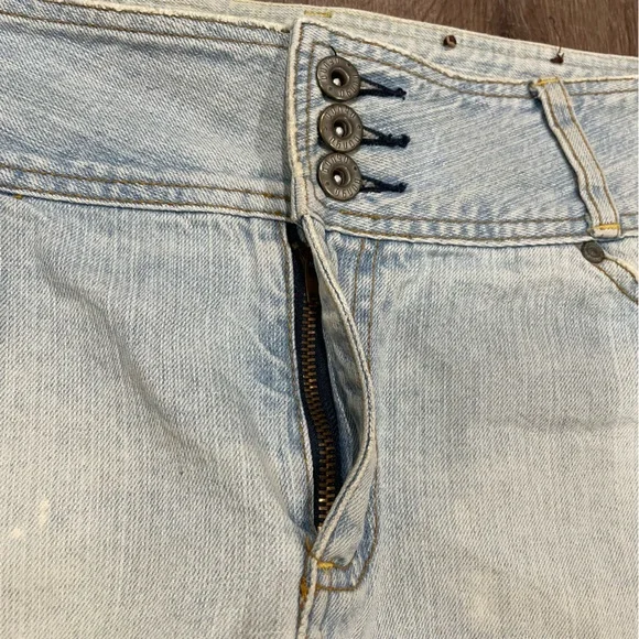 Bongo Y2K Light Wash Denim Mini Skirt Size 17 90s 2000s - Picture 7 of 11